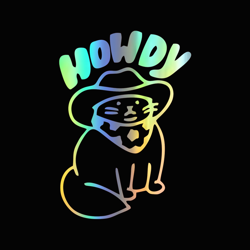 Interior Design Journal - Lucu stiker mobil Howdy kucing desain
