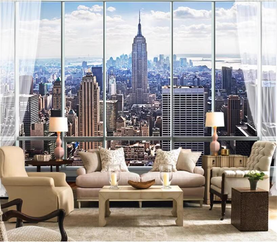Interior Design New York - New York Sunrise 3D Jendela Pemandangan