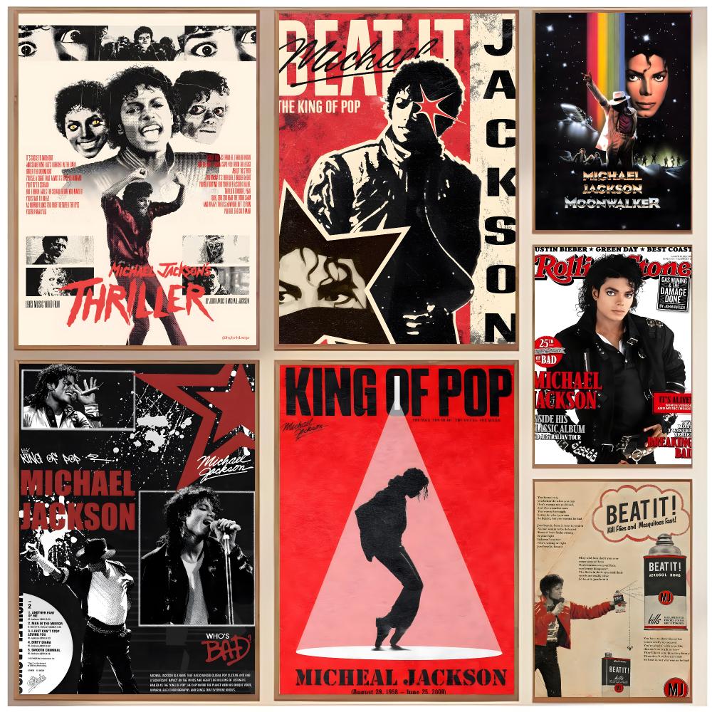 Interior Design Poster - Poster Penari Pop M-Michael Jackson Desain