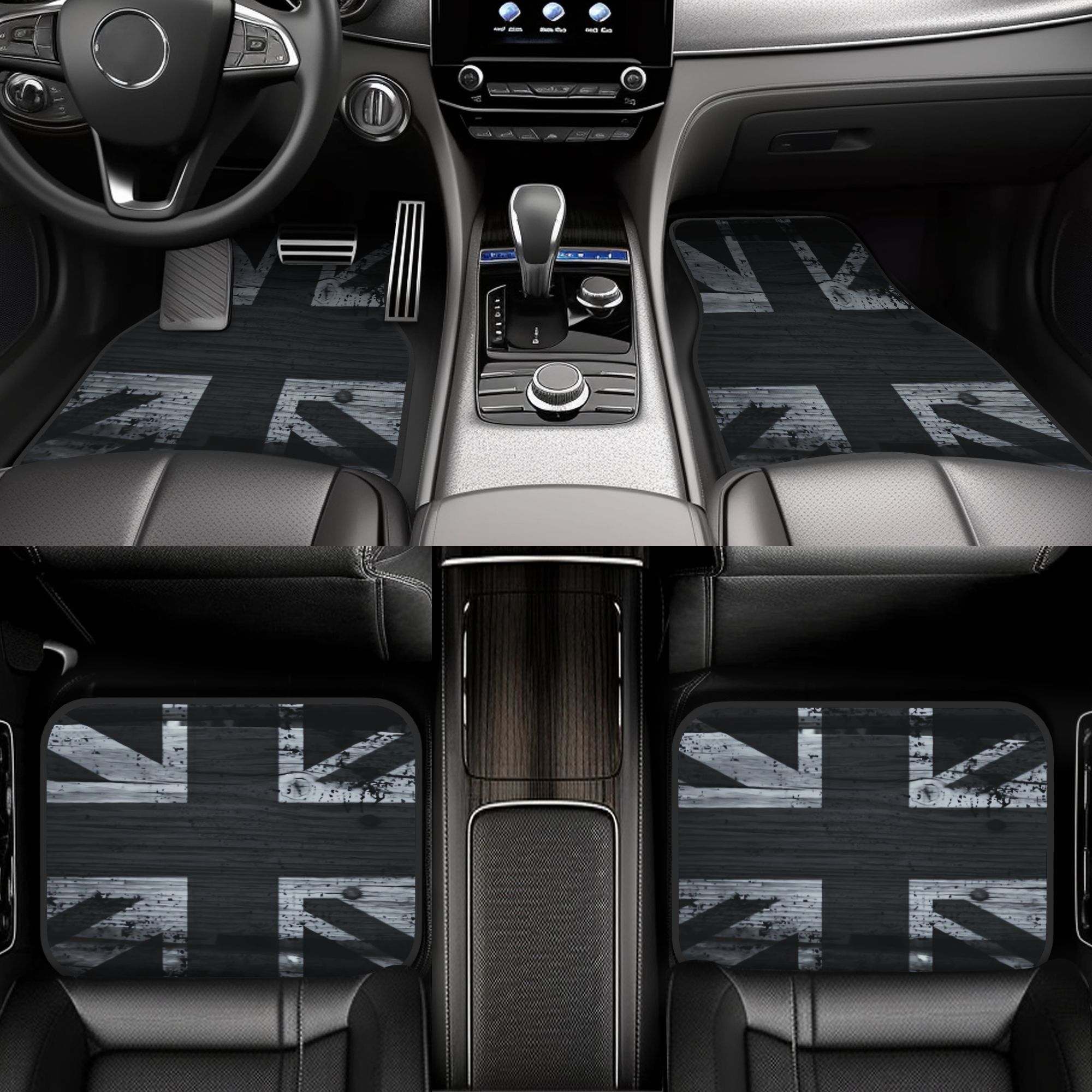 Interior Design Uk - 4 Buah Karpet Lantai Mobil Bendera