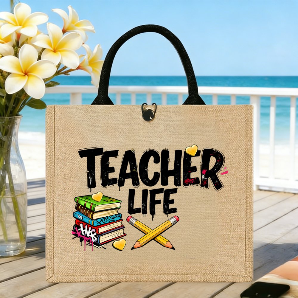 Interior Design Book - Tas Tote Jute Desain Hati Pensil