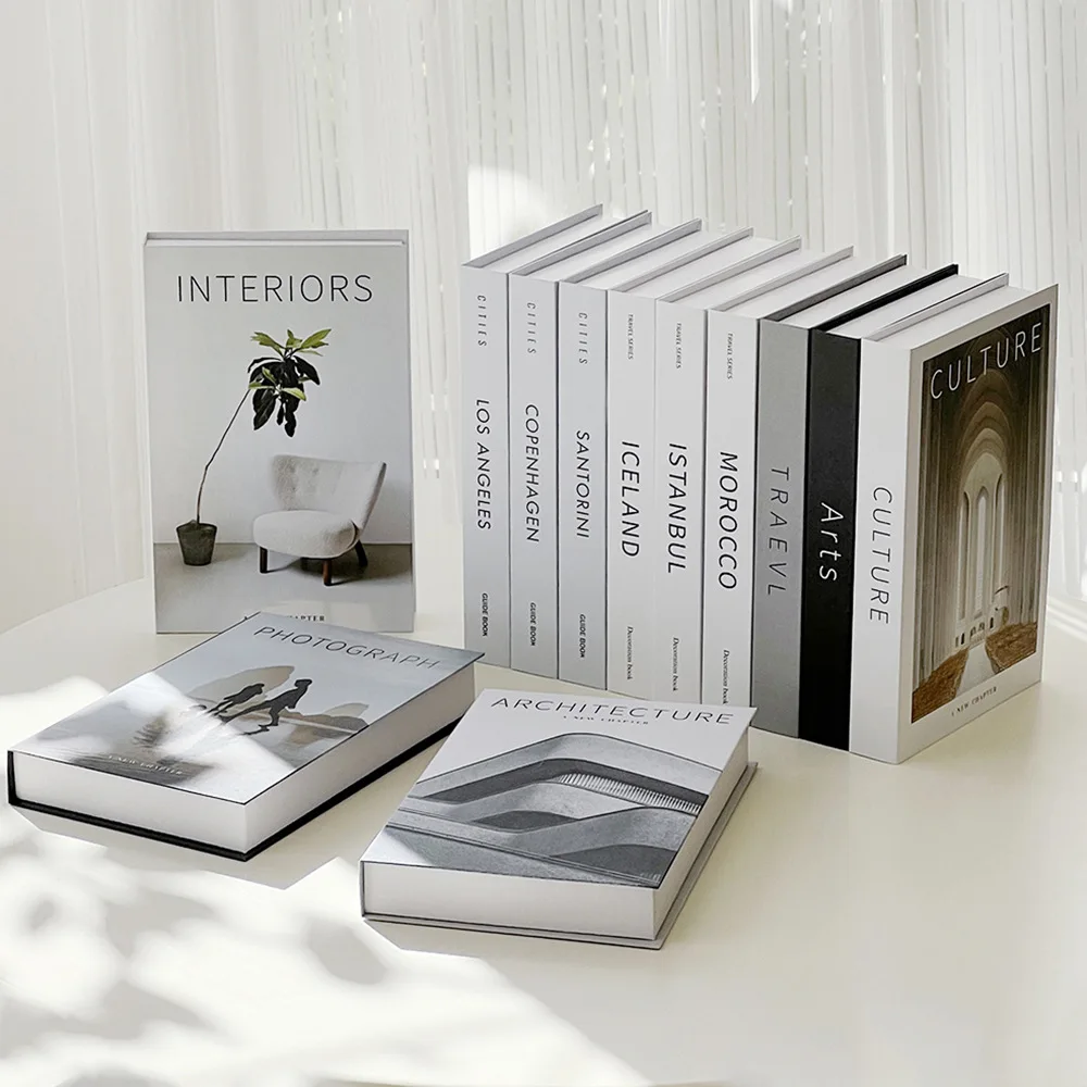 Interior Design Book - Ornamen estetika buku palsu, alat peraga
