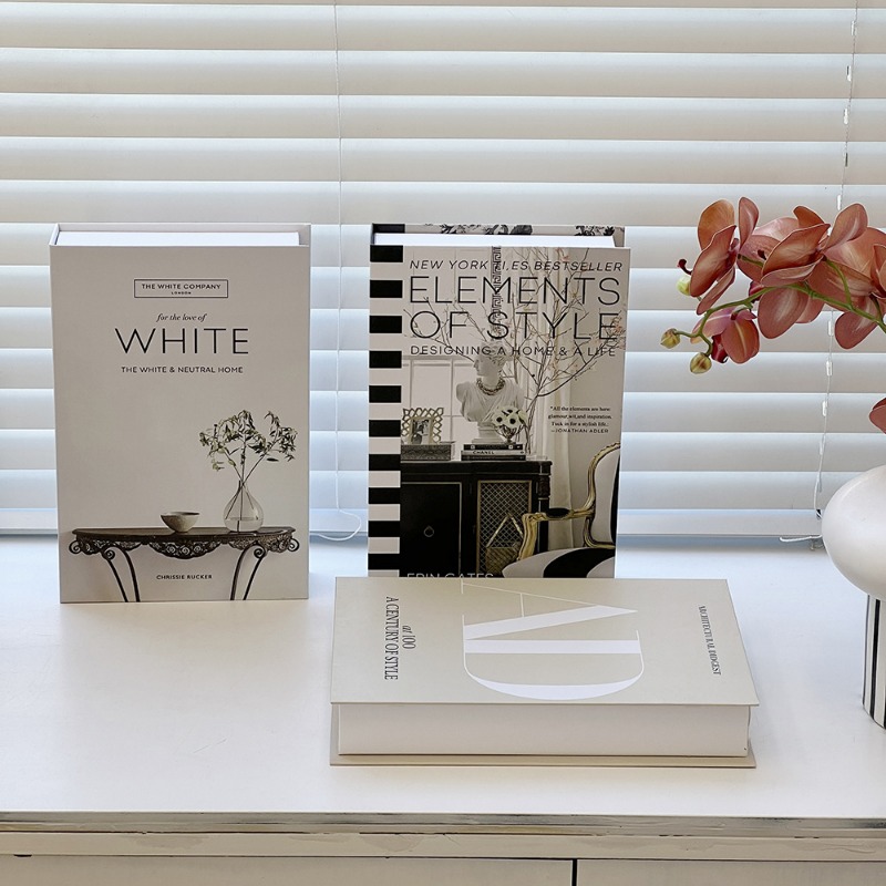 Interior Design Book - Ornamen buku palsu sederhana mode kamar