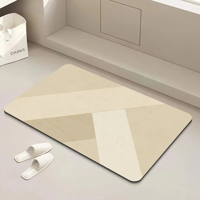 Printed Rug Abstract - Karpet Selamat Datang Bertema Garis Abstrak