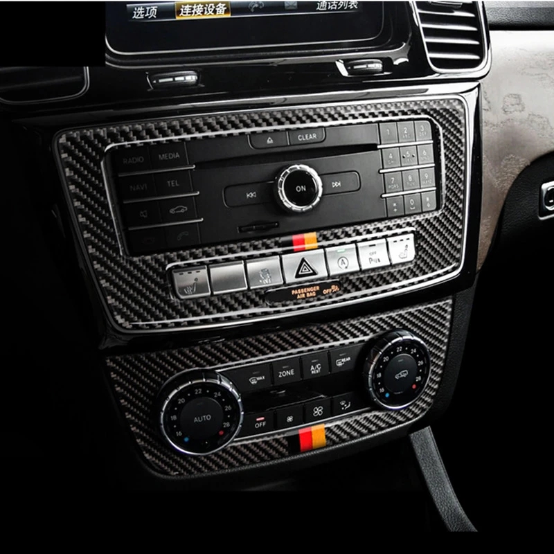 Interior Design Mood Board - Konsol tengah mobil serat karbon, stiker