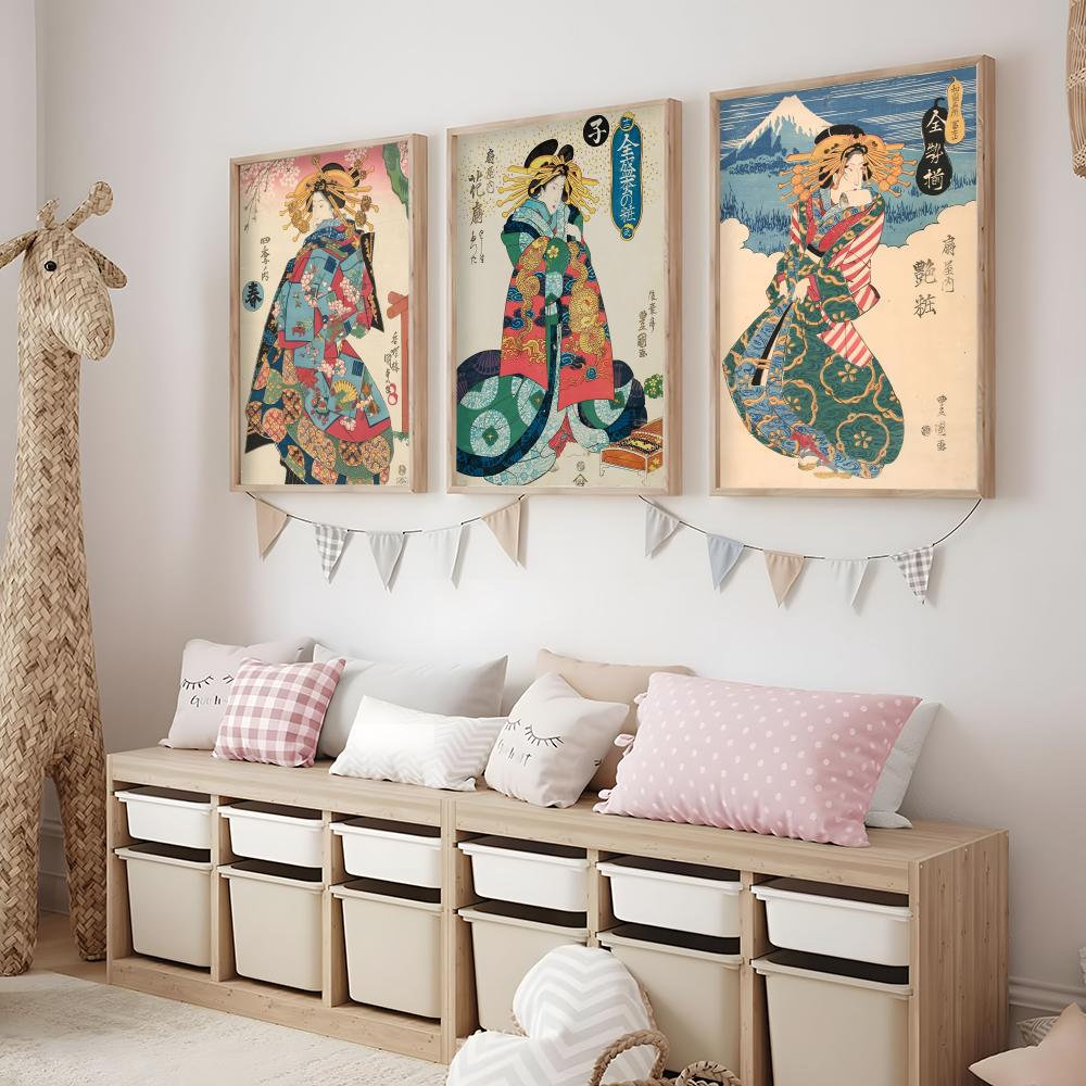 Poster Geisha Jepang Retro Sti - Interior Design Poster ulasan dan harga