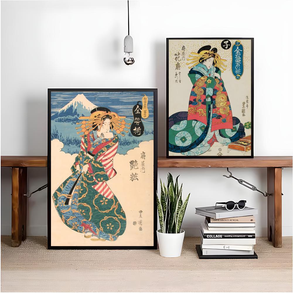 Poster Geisha Jepang Retro Sti - Interior Design Poster ulasan dan harga