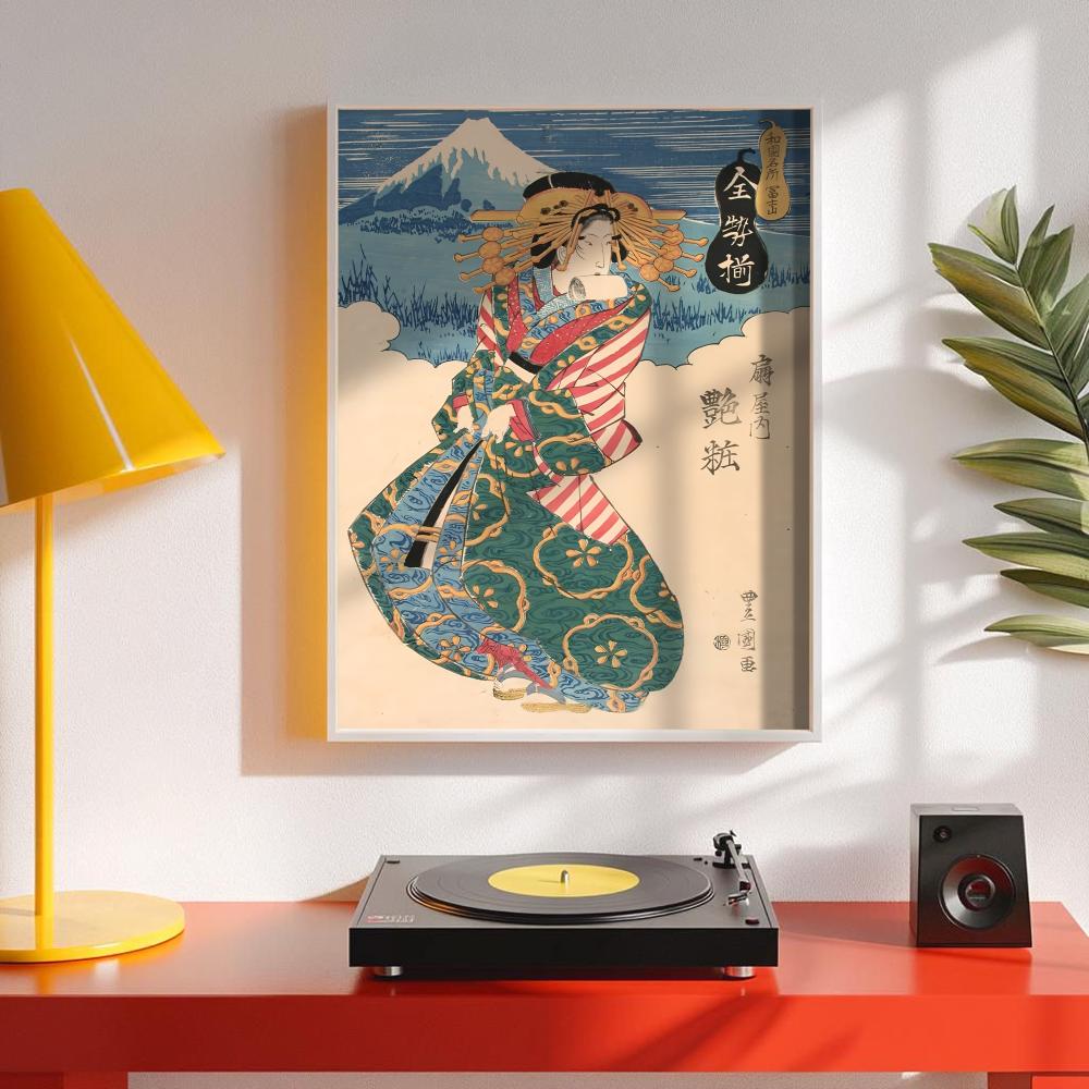 Poster Geisha Jepang Retro Sti - Interior Design Poster ulasan dan harga