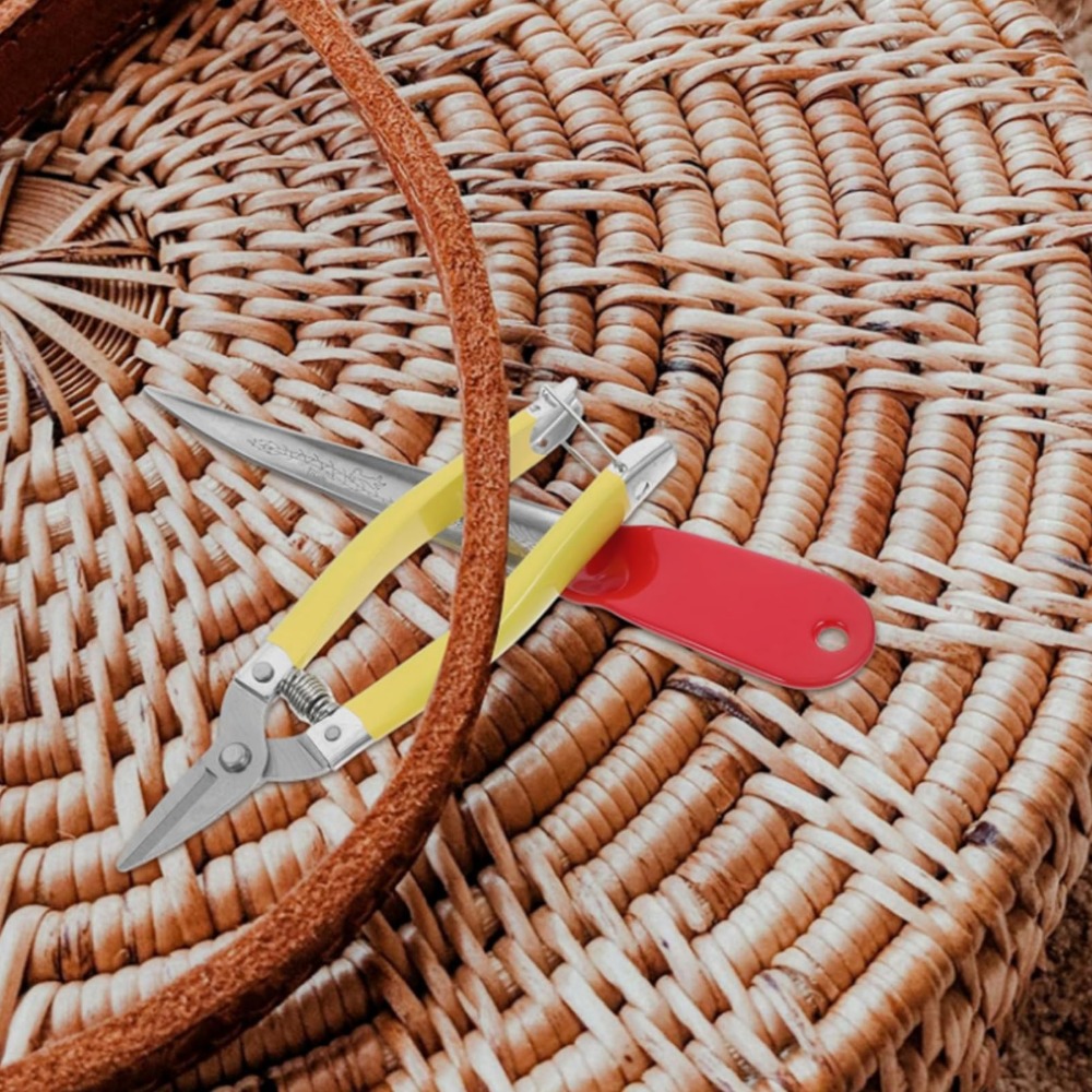 2 Buah Alat Tenun Rotan Baja T - Woven Basket Set ulasan dan harga