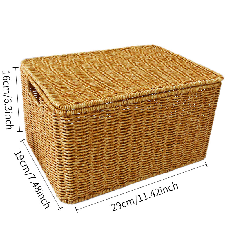 Kotak penyimpanan anyaman rota - Woven Basket Set ulasan dan harga