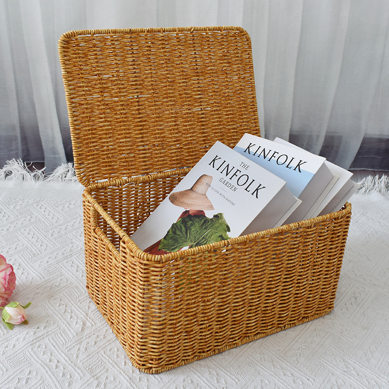 Kotak penyimpanan anyaman rota - Woven Basket Set ulasan dan harga