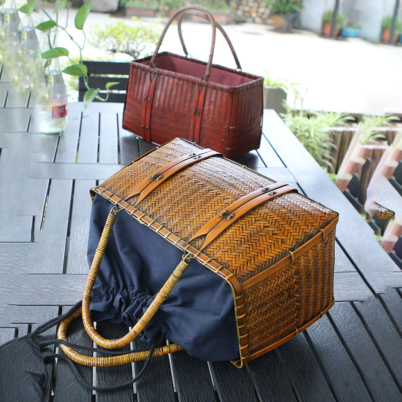 Tas Tangan Wanita Tas Bambu An - Woven Basket Set ulasan dan harga