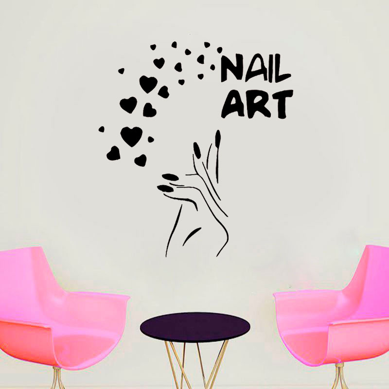 Kuku Seni Jendela Decals Cinta - Interior Design Nail Salon ulasan dan harga
