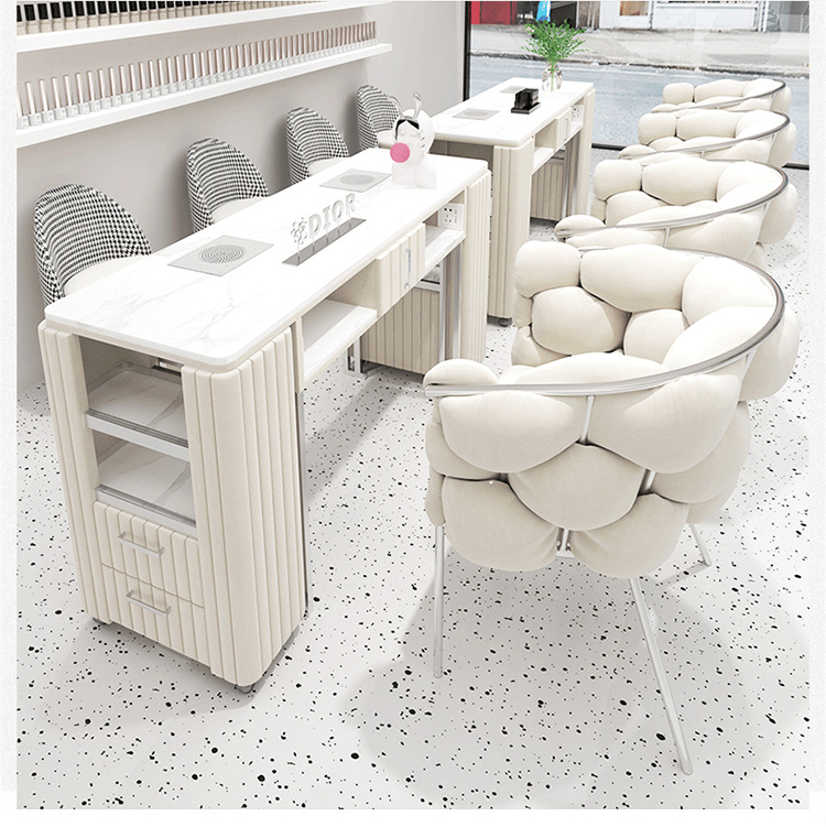 Set Meja dan Kursi Manikur Des - Interior Design Nail Salon ulasan dan harga