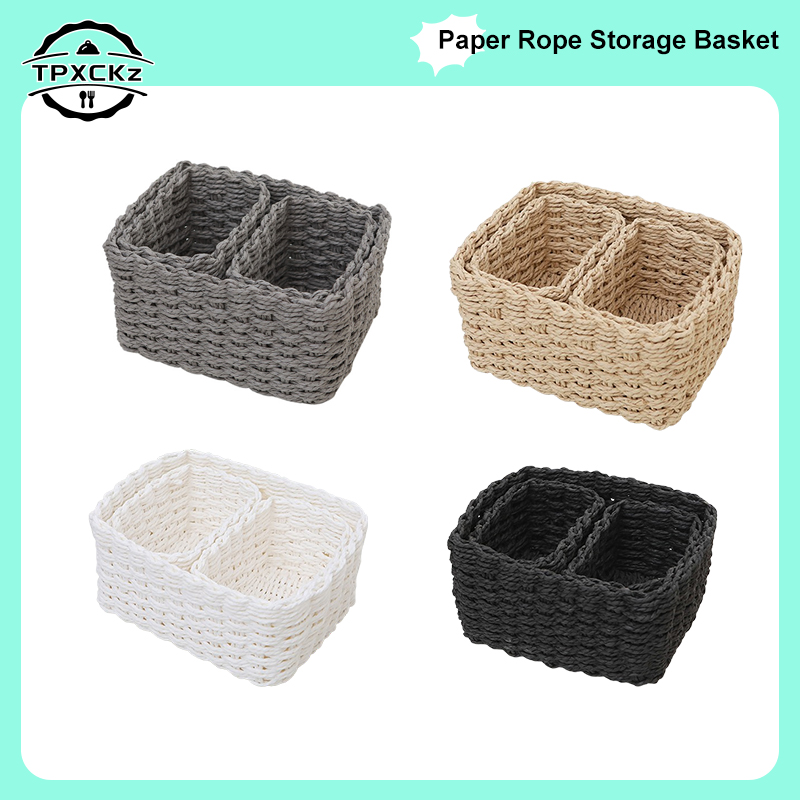 3pcs/set Keranjang Penyimpanan - Woven Basket Set ulasan dan harga