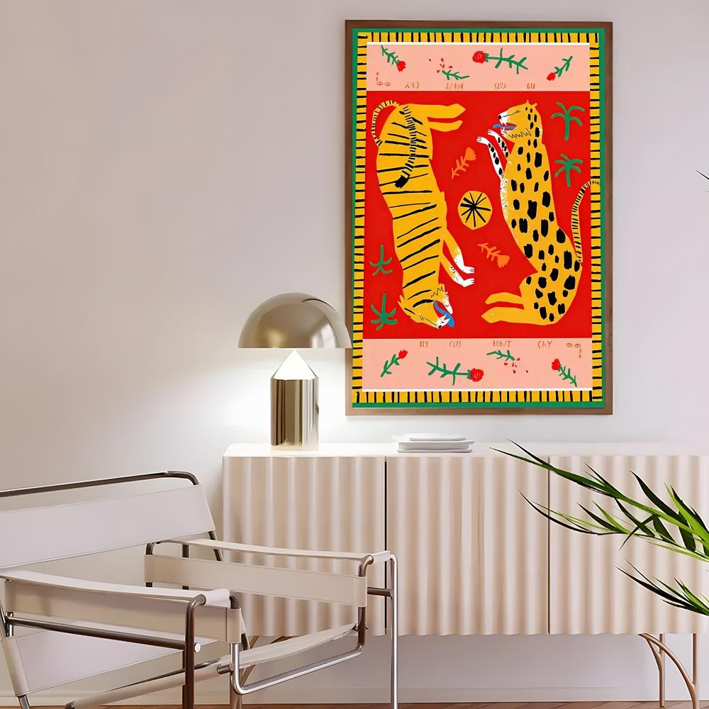 Seni Berwarna-warni W-Wild Leo - Interior Design Poster ulasan dan harga