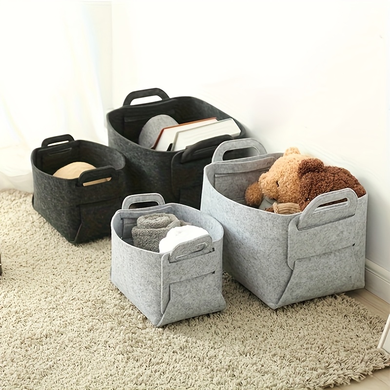 3 Buah Tempat Penyimpanan Felt - Woven Basket Set ulasan dan harga
