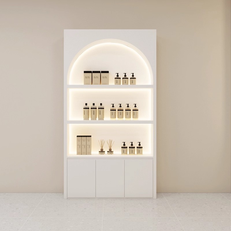 Lemari furnitur spa khusus mew - Interior Design Nail Salon ulasan dan harga