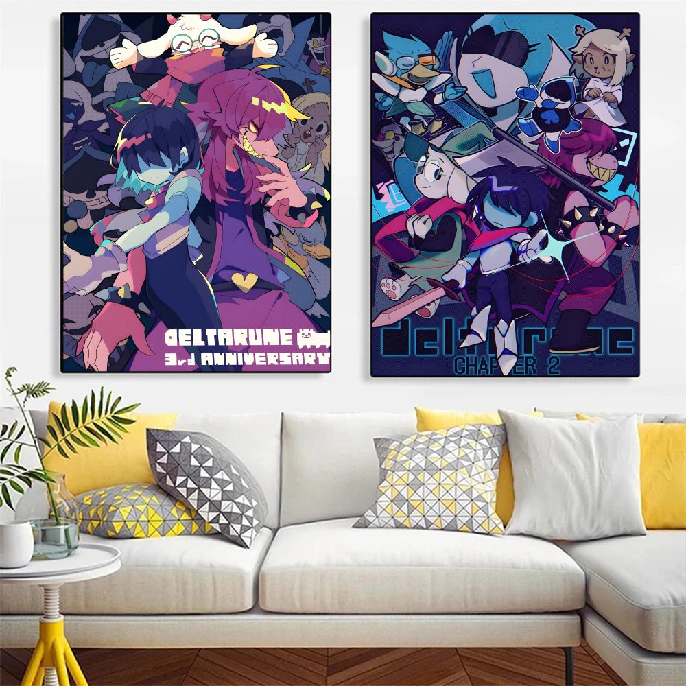 Video Game D-deltarune Lukisan - Interior Design Poster ulasan dan harga