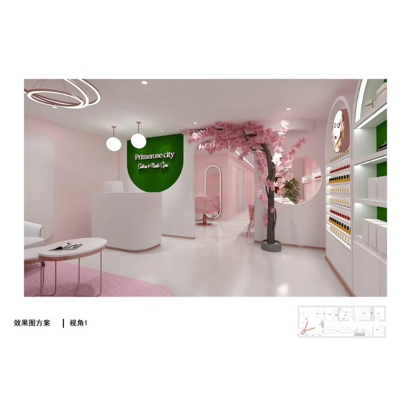 Furnitur Komersial Modern Khus - Interior Design Nail Salon ulasan dan harga