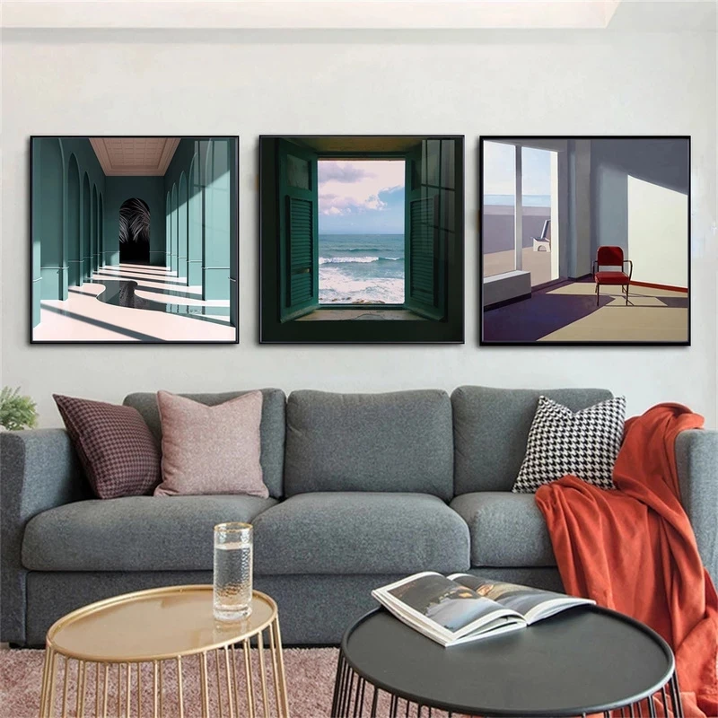 Lukisan Kanvas Lanskap Luar Je - Interior Design Poster ulasan dan harga