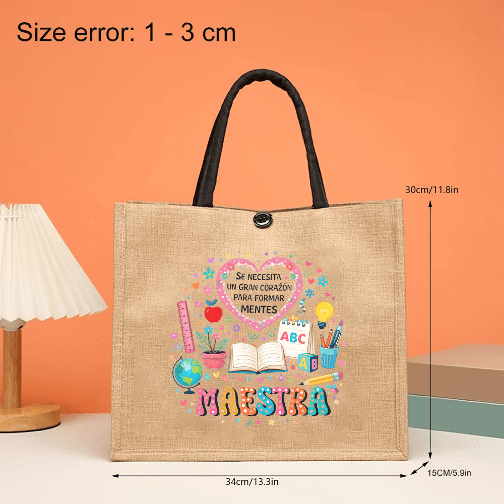Tas Tote Linen Cetak Maestra D - Interior Design Book ulasan dan harga