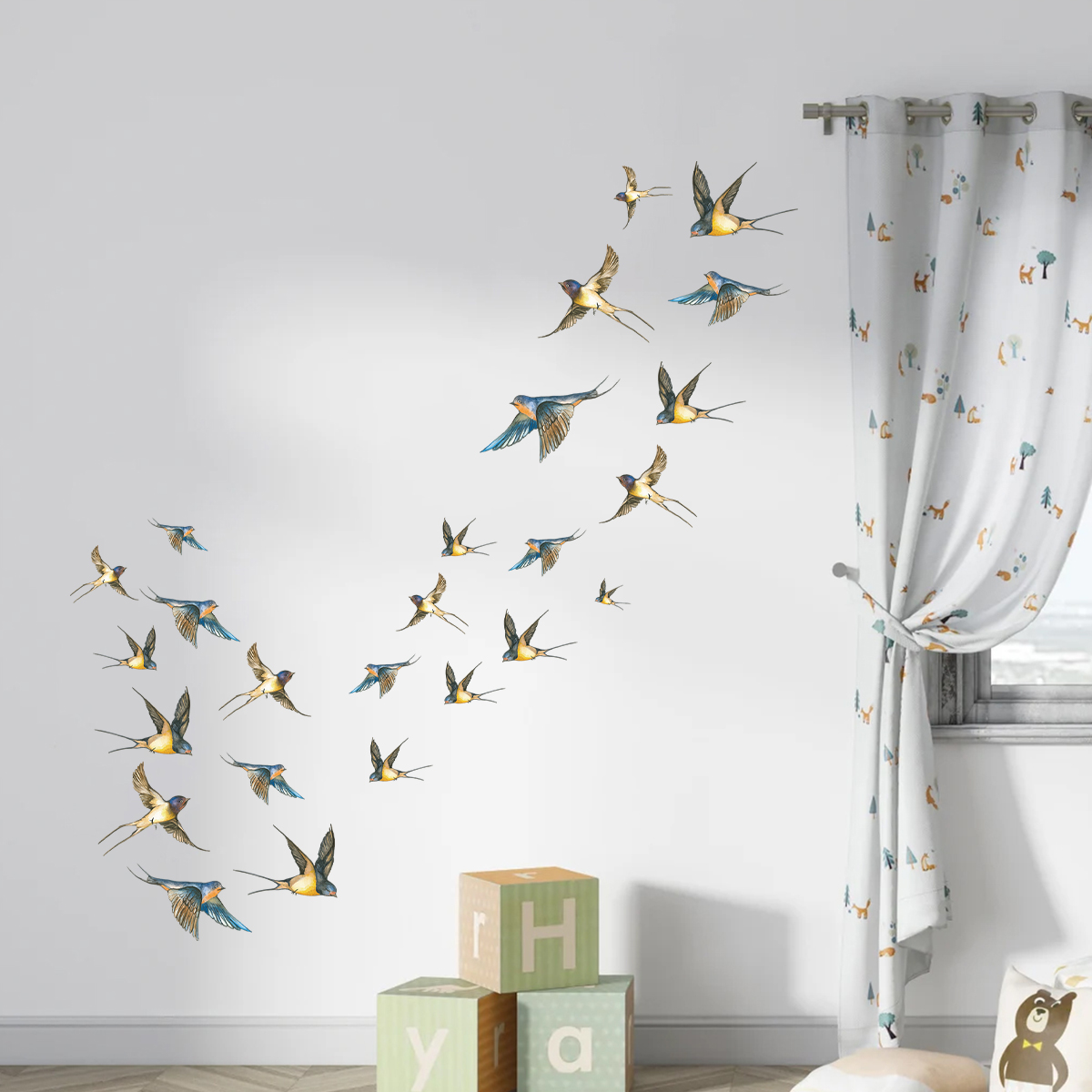 Stiker dinding burung cat air, - Interior Design Magazine ulasan dan harga