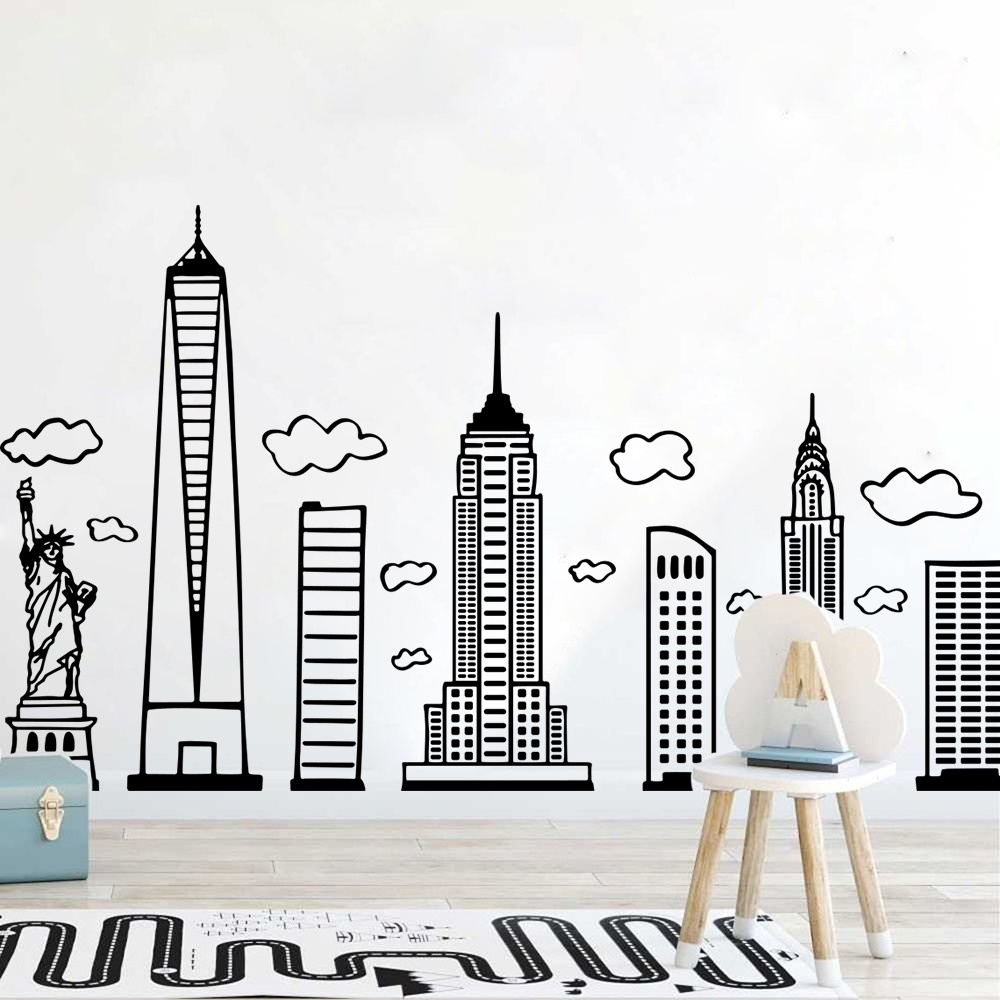 Stiker Dinding Langit Kota New - Interior Design Magazine ulasan dan harga