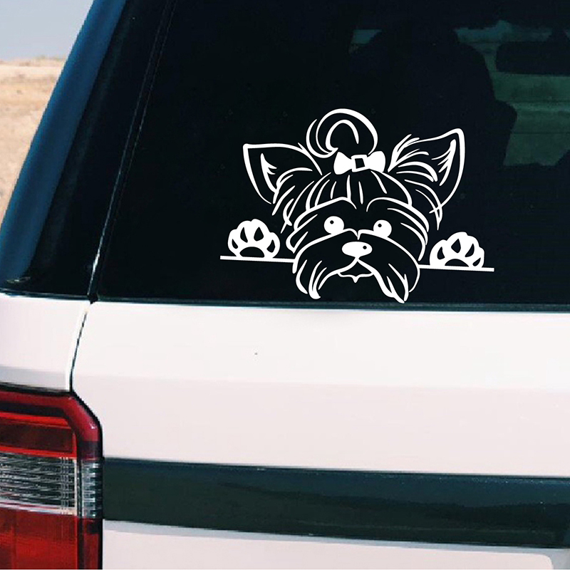 Yorkshire Terrier Stiker Vinil - Interior Design Magazine ulasan dan harga