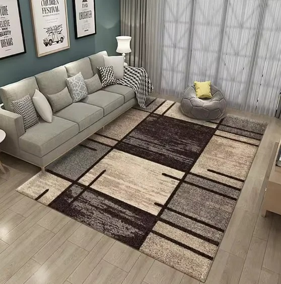 Karpet Geometris Abstrak Moder - Printed Rug Abstract ulasan dan harga