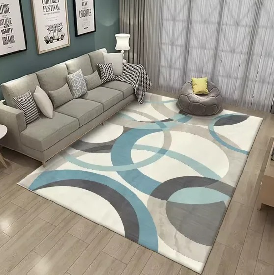 Karpet Geometris Abstrak Moder - Printed Rug Abstract ulasan dan harga