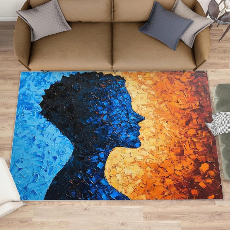 Karpet Area Rug Abstrak Motif  - Printed Rug Abstract ulasan dan harga