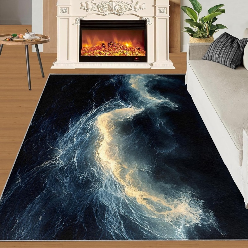 Karpet Area Rug Abstrak Motif  - Printed Rug Abstract ulasan dan harga