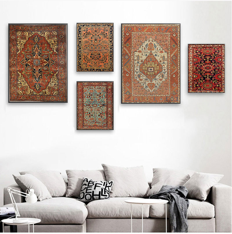 2026 Pola Karpet Oriental Post - Printed Rug Abstract ulasan dan harga