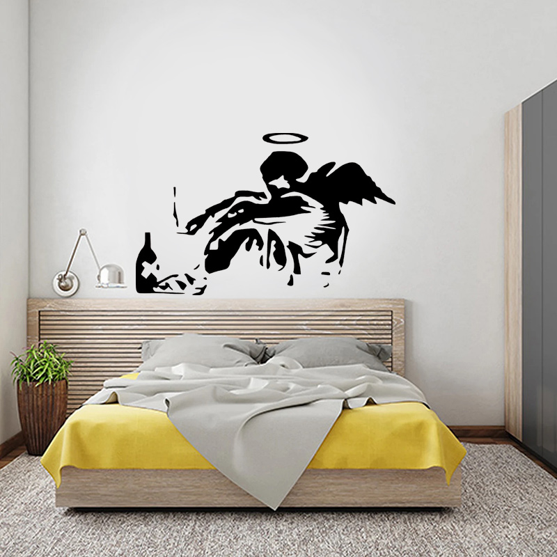 Banksy Stiker Dinding Grafiti  - Interior Design Magazine ulasan dan harga