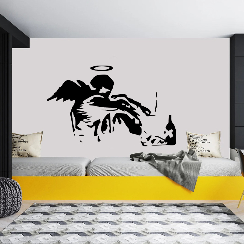 Banksy Stiker Dinding Grafiti  - Interior Design Magazine ulasan dan harga