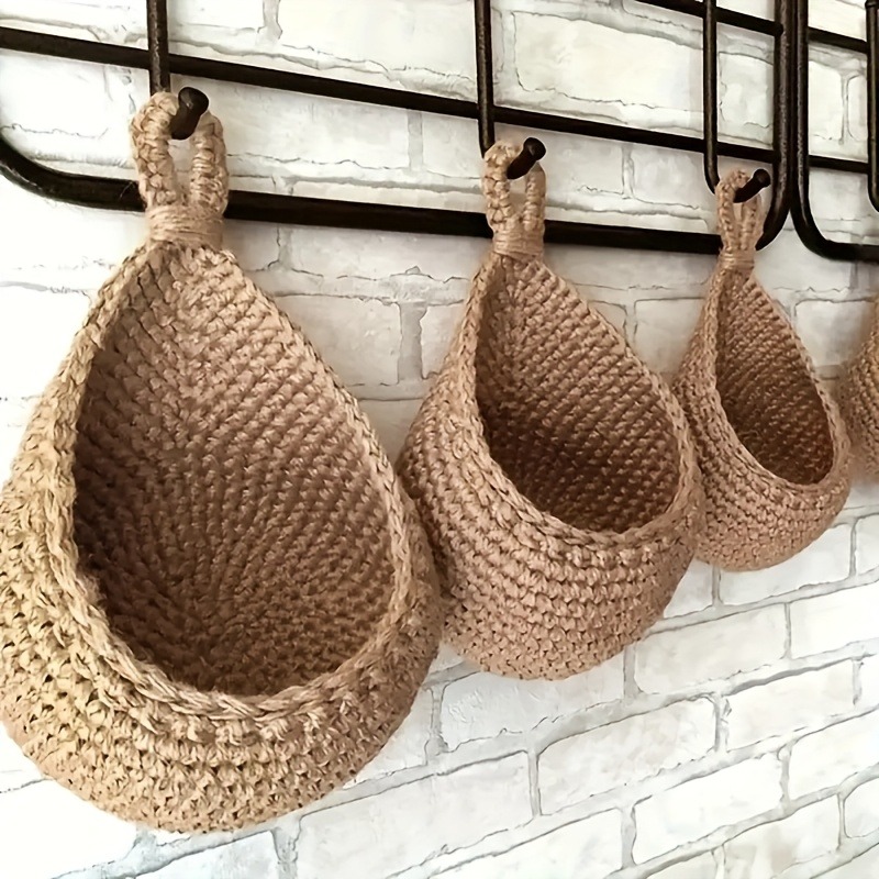 3 Buah/Set Keranjang Buah Macr - Woven Basket Set ulasan dan harga