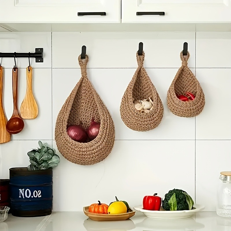 3 Buah/Set Keranjang Buah Macr - Woven Basket Set ulasan dan harga